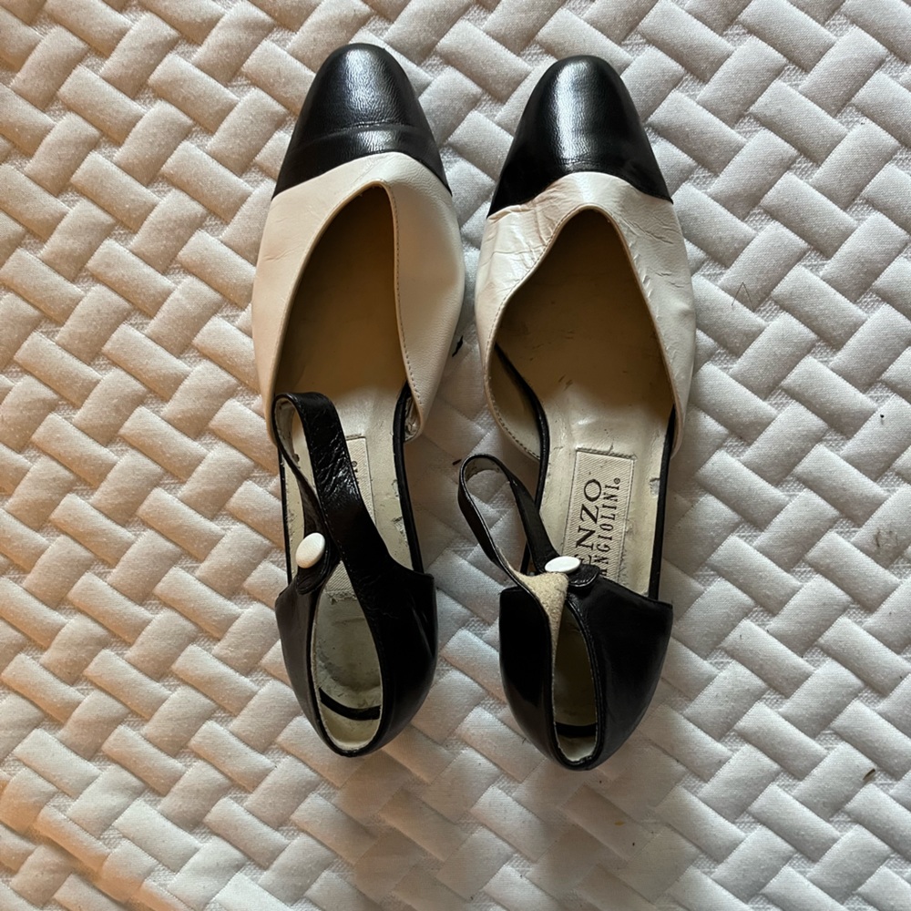 Vintage Enzo Angiolini color block pumps